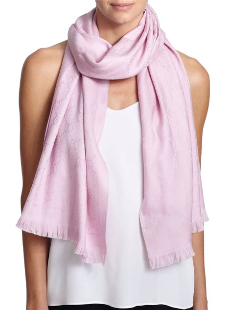 gucci pink and red scarf|gucci scarf women pink.